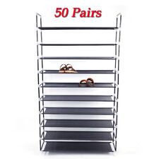 10 étages 50 paires d'armoires rangement chaussures étagères organisateur
