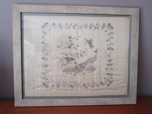 Tableau broderie sur soie - broderie,