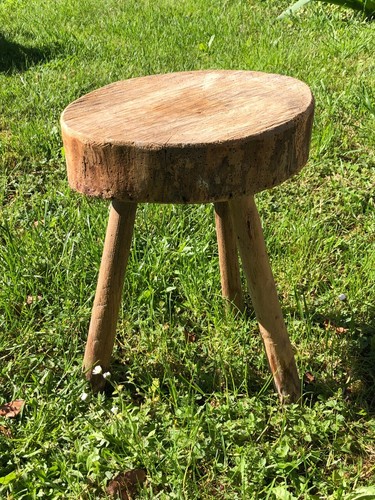 Ancien tabouret tripode - ancien,
