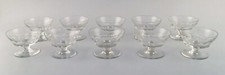 Baccarat, France. Dix verres Art déco coupés à facettes.  Art glass, 1930/40's.