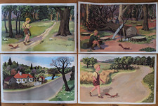 Lot de 4 Affiches Scolaires Anciennes - Ch. Geron - Ed. Rossignol - 36x56cm