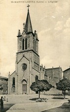 Carte SAINT MARTIN LESTRA L'église