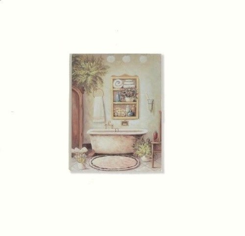 Cadre tableau bois - baignoire,