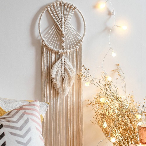 Tenture rêveuse macramé - tenture,