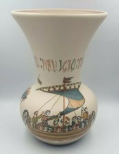 Ancien Vase faience Neustricer Saint Pair / Mer Mont St Michel Bayeux ceramique