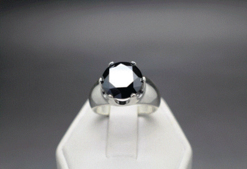 Diamant noir bague 925 - 5, ct