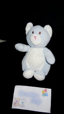doudou peluche chat bleu clair Les Toodoux GIPSY 15cm -état NEUF -