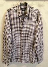 Chemise grise violette carreaux coton coupe confort T40 Executive AT (4409010)