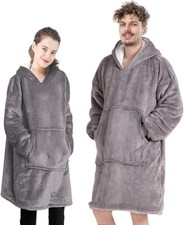 Pull plaid gris / fourré à l'intérieur / taille unique 