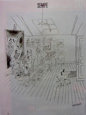 dessin humour    tableau   par