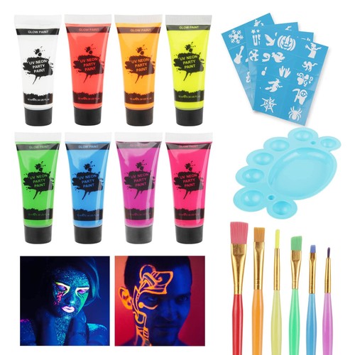 Blacklight neon face body - uv,