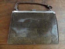 ancien sac vintage en peau de serpent années 30-40
