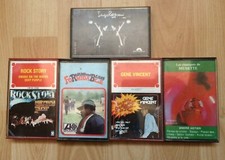 lot de 5 k7 audio gene vincent serge reggiani rythm and blues rock musette