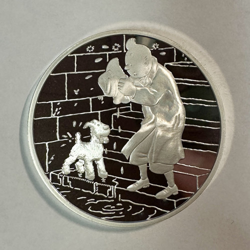 Médaille argent tintin - en,