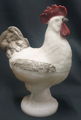 Ancien grand coq en opaline - ancien,