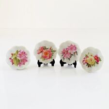 Lot d'assiettes florales miniatures échelle 1:12 vaisselle céramique maison d...