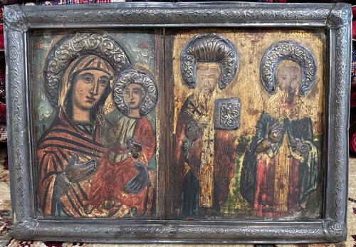 Double icône vierge - vierge, à