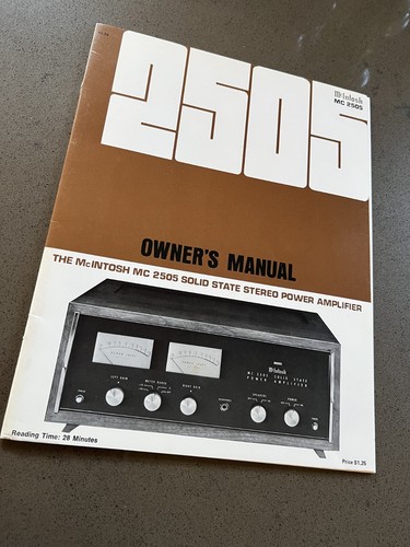 Mcintosh mc2505 owner manual - mcintosh,