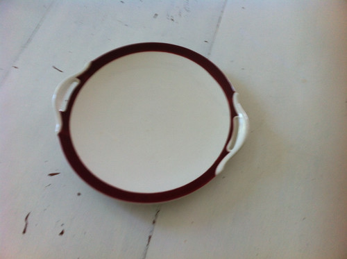 Plat faïence sarreguemines - plat,