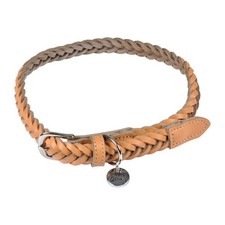 Collier pour Chien Réglable "Tressé" 45-65cm Naturel