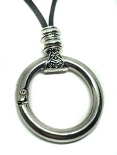 Collier pendentif lanière anneau clip clés lunettes clips bijoux alternatifs