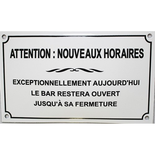 Plaque émaillée humoristique