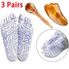 Chaussettes De Réflexologie D'acupression Avec Outil De Massage De Point De /