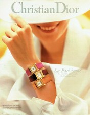 Publicité Advertising 1019 1985  Dior  montre La Parisienne bracelets interchang