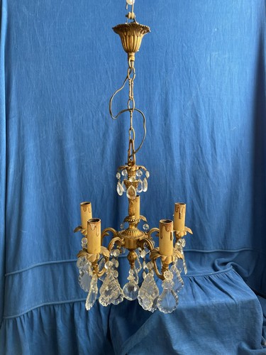 Lustre bronze pampilles - lustre, en