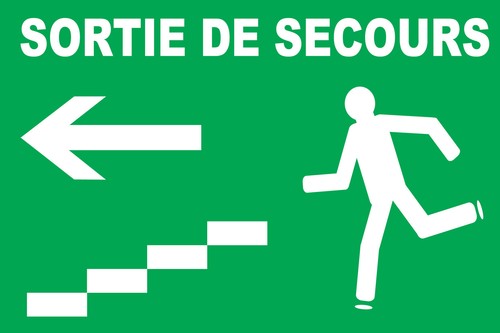 Panneau sortie secours à - panneau,