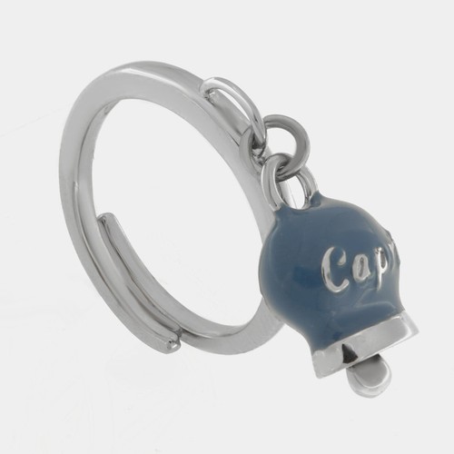 Bague acier avec - bague,