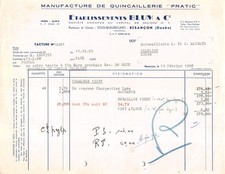 1959 MANUFACTURE DE QUINCAILLERIE PRATIC ETS BLUM A BESANCON - QUINCAILLERIE