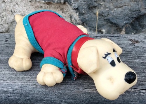 Figurine chien pitou vintage - figurine,