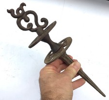 ANCIEN GUIDE TOURNIQUET POUR FIL OU TUYAU EN FER FORGÉ TURNSTILE GUIDE FOR WIRE