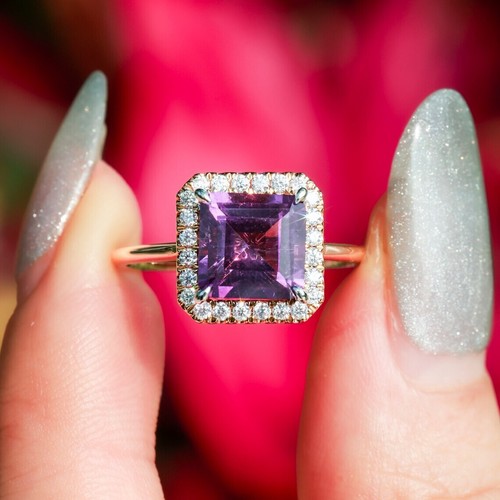 Bague améthyste naturelle - , en