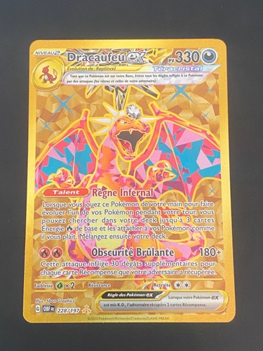 Carte pokemon dracaufeu - carte, ex
