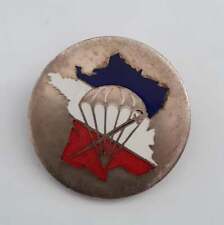 Tres rare Bataillon de Choc argenté Commando Parachutiste.