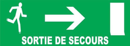 Panneau sortie secours à - secours,
