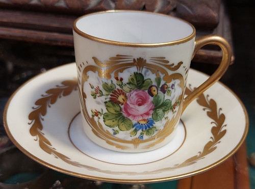 Limoges tasse moka dorures - limoges, g