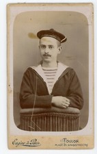 PHOTO photographie CDV, TOULON Eugène de Paris un marin matelot