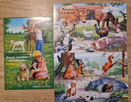 Lot blocs france animaux - blocs,