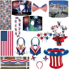 Décoration Américaine USA Slogan Fête Deko New York Rouge Bleu Blanc Amérique