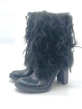 DIESEL Bottes pluie femme plastique noir fourrure extérieur synthétique taille36