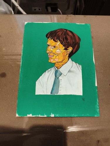 Portrait cubiste contemporain - portrait,