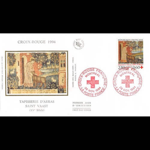 Fdc soie croix - -, rouge