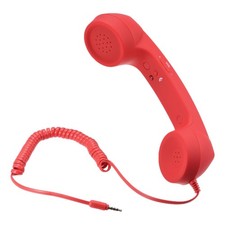 3.5mm Rétro Téléphone Récepteur pour Microphone Haut-parleur Rouge