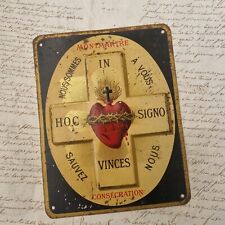 Plaque Reliquaire Montmartre Ex Voto Coeur Sacré Fin XIXè Reliquary 19thC