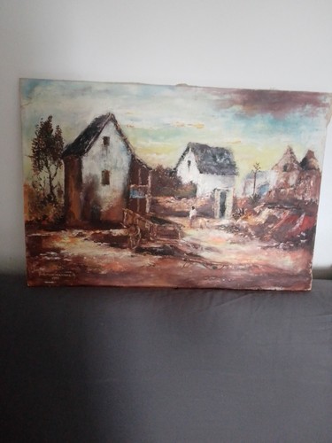 Durable tableau vue bleu - tableau,