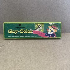 Boîte à crayons vintage ancienne marque Gay Color Baignol E Farjon France