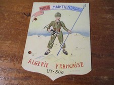 GUERRE ALGERIE DESSIN FORMANT BLASON ALGERIE FRANCAISE NOUS MAINTIENDRONS (OAS )